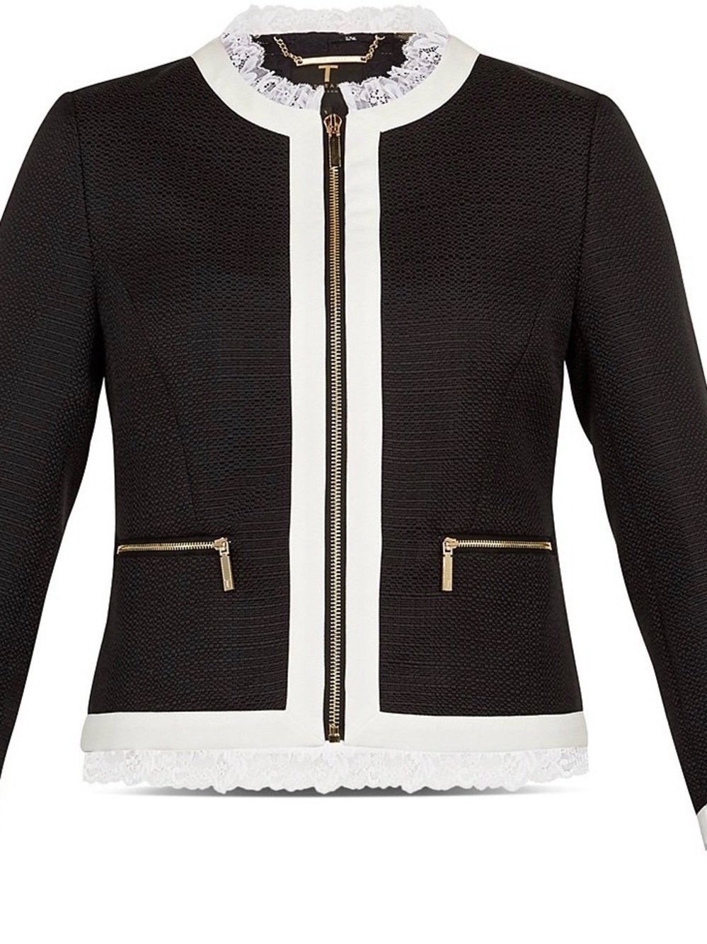 Baker Working Title Ennio Lace Trimmed Jacket